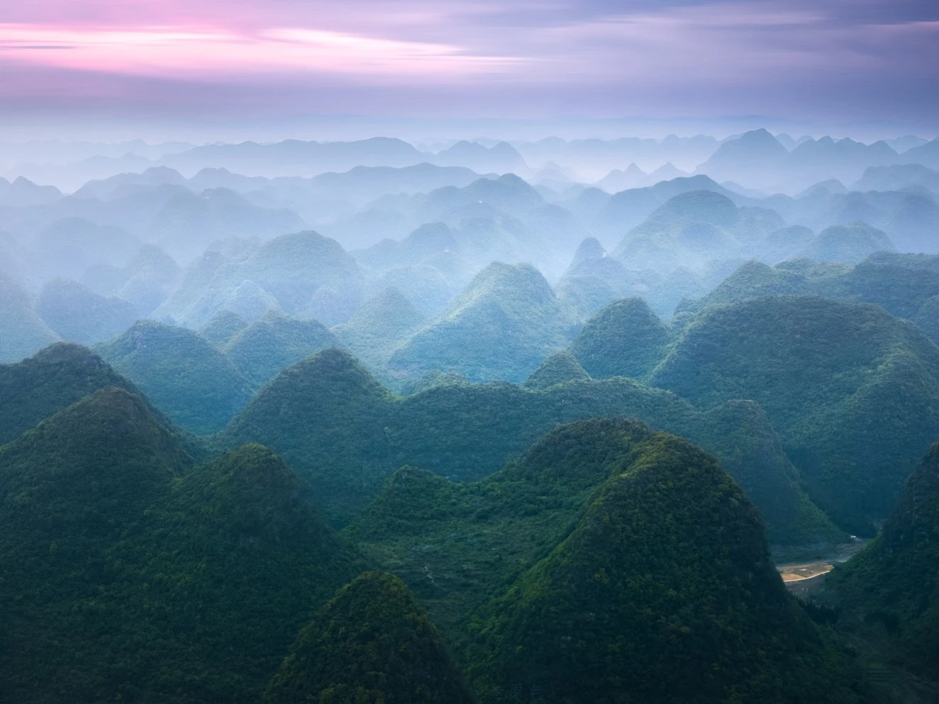 Misty mountains