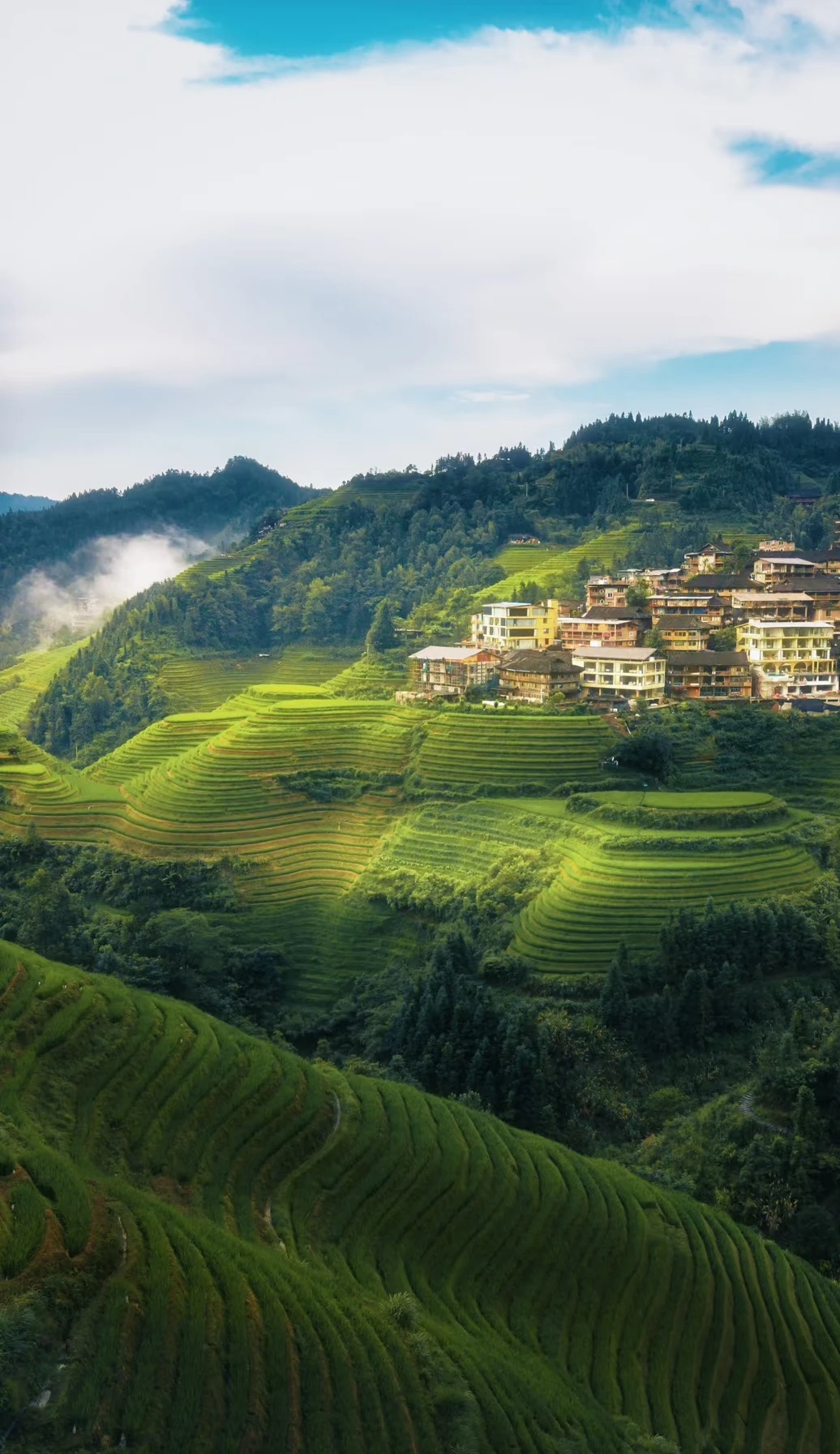 Quiet mountain journey in China